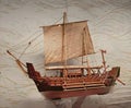 9th Century CE Antique Korean Panok Trading Boat War Vessel Ship Model Wooden Boats Sailboat Junk Sail Transportation Vehicle Royalty Free Stock Photo