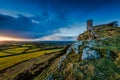 13th Century Church in Brentor, England on hill top Royalty Free Stock Photo