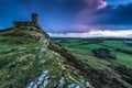 13th Century Church in Brentor, England on hill top Royalty Free Stock Photo