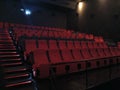 The 20th Century cinema room in pandemi era Royalty Free Stock Photo