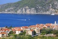 12th century coastal town lying on the island of Vis on the Adriatic Sea, typical mediterranean architecture, Komiza, Croatia Royalty Free Stock Photo