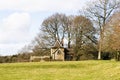 An 18th century English farmhouse in winter Royalty Free Stock Photo