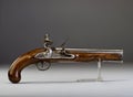 18th Century flintlock pistol.