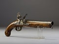 18th Century flintlock pistol.
