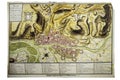 17th Century Girona city map, 1694
