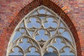 14th century gothic St. Elisabeth Church, ornamental window, Market Square, Wroclaw, Poland