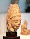 The 11th century head stone statues Siva goddess