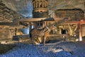 18th century horse treadmill wooden machinery in Wieliczka Salt Mine, Wieliczka, Poland, Europe Royalty Free Stock Photo