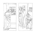 St. Peter Freed from Prison by Filippo Lippi | Antique Art Illustrations Royalty Free Stock Photo