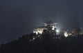 Jakar Dzong in Bumthang at night Royalty Free Stock Photo