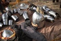 17th century knights of the middle ages armor Royalty Free Stock Photo