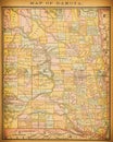 19th century map of Dakota