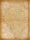 19th century map of Illinois