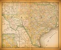 19th century map of Texas