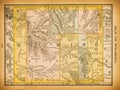 19th century map of Wyoming Royalty Free Stock Photo