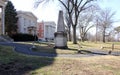 19th century memorial obelisk in honor of Robert Richard Randall, sea captain and the Revolutionary War soldier Royalty Free Stock Photo