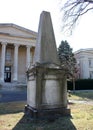 19th century memorial obelisk in honor of Robert Richard Randall at the Snug Harbor Royalty Free Stock Photo