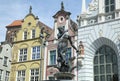 Gdansk Neptune Fountain Royalty Free Stock Photo