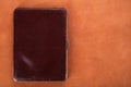 19th century old leather wallet on background Royalty Free Stock Photo