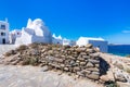 A 14th century Paraportiani Church on the island of Mykonos, Greece Royalty Free Stock Photo