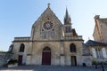 The 12th-century parish church of Saint Denis in the old town of Crepy en Valois, Oise department Royalty Free Stock Photo