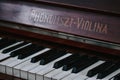 20th century piano displayed in the Science and Technology Museum inside the Palace of Culture