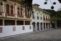 19th century reconstruction buildings elegant houses at Guayaquil Parque Historico, Ecuador