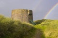 The 19th century round Martello tower fort built in the sand dunes at Magilligan Point near Limavady in County Derry in Northern I