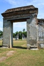 19th century ruins of palace in Indonesia Royalty Free Stock Photo