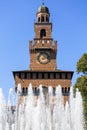 15th century Sforza Castle Castello Sforzesco, Milan, Italy Royalty Free Stock Photo