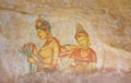 5th Century Sigiriya Rock Cave Wall Paintings, Sri Lanka