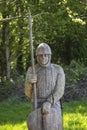 11th Century Soldier Sculpture at Battle Abbey Royalty Free Stock Photo