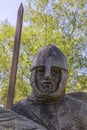11th Century Soldier Sculpture at Battle Abbey Royalty Free Stock Photo