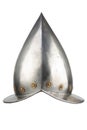 17th century Spanish conquistador comb morion iron helmet Royalty Free Stock Photo