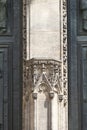 14th century St. Vitus Cathedral , facade, relief ,gothic portal, Prague, Czech Republic Royalty Free Stock Photo