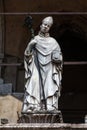 14th century statue of a bishop, Cremona, Italy