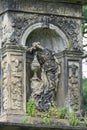 Antique Art Nouveau carving as part of a memorial