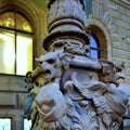 Gargoyle. Street lamp detail in Saint Petersburg, Russia