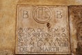 18th Century Tombstone, Basilica of Santa Maria di Castello, Salita di Santa Maria in Passione, Genoa, Italy Royalty Free Stock Photo