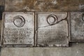 18th Century Tombstones, Basilica of Santa Maria di Castello, Salita di Santa Maria in Passione, Genoa, Italy Royalty Free Stock Photo