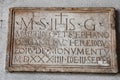 18th Century Tombstones, Basilica of Santa Maria di Castello, Salita di Santa Maria in Passione, Genoa, Italy Royalty Free Stock Photo