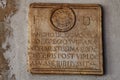 18th Century Tombstones, Basilica of Santa Maria di Castello, Salita di Santa Maria in Passione, Genoa, Italy Royalty Free Stock Photo