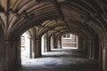 Vaulted undercroft below the Lincoln`s Inn chapel, London