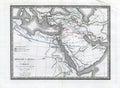 18-19th century vintage map. Good for geography and history. Royalty Free Stock Photo