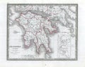 18-19th century vintage map. Good for geography and history. Royalty Free Stock Photo