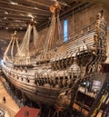 17th century warship Vasa displayed at Vasa Museum Vasamuseet in Stockholm, Sweden Royalty Free Stock Photo