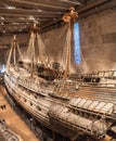 17th century warship Vasa displayed at Vasa Museum Vasamuseet in Stockholm, Sweden Royalty Free Stock Photo