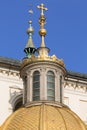 11th century Wawel Cathedral, gold dome of Sigismund`s Chapel, Krakow, Poland Royalty Free Stock Photo