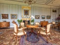 The 18th century White Drawing Room, Burton Agnes Hall, Yorkshire, England. Royalty Free Stock Photo