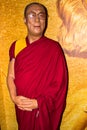 14th Dalai Lama, wax statue, Madame Tussaud`s Amsterdam Royalty Free Stock Photo